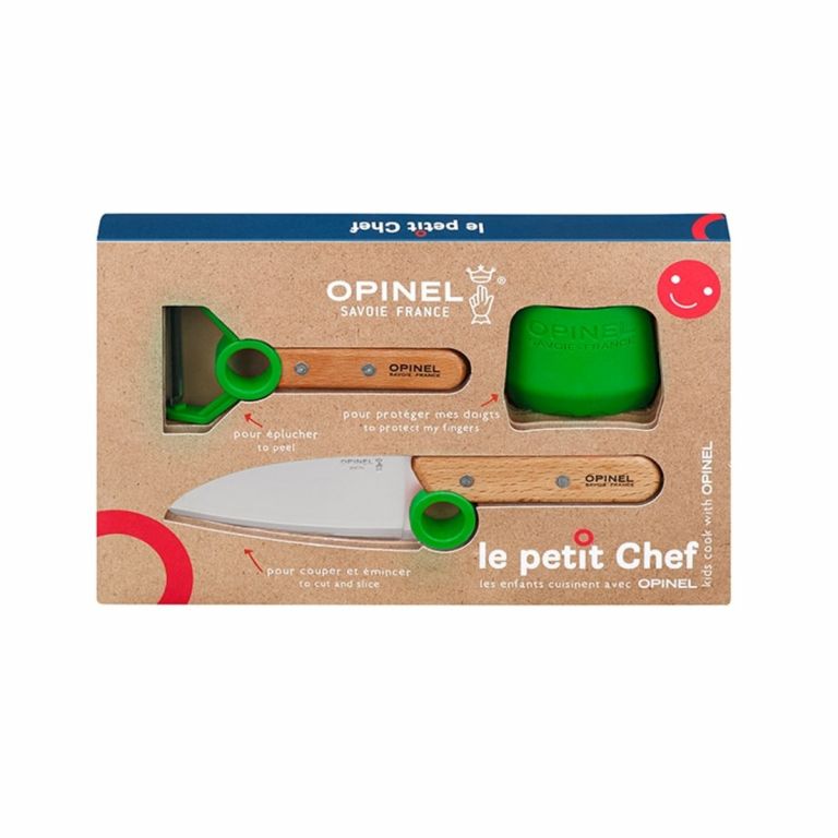 Opinel Kindermessenset Le Petit Chef 3 delig Groen
