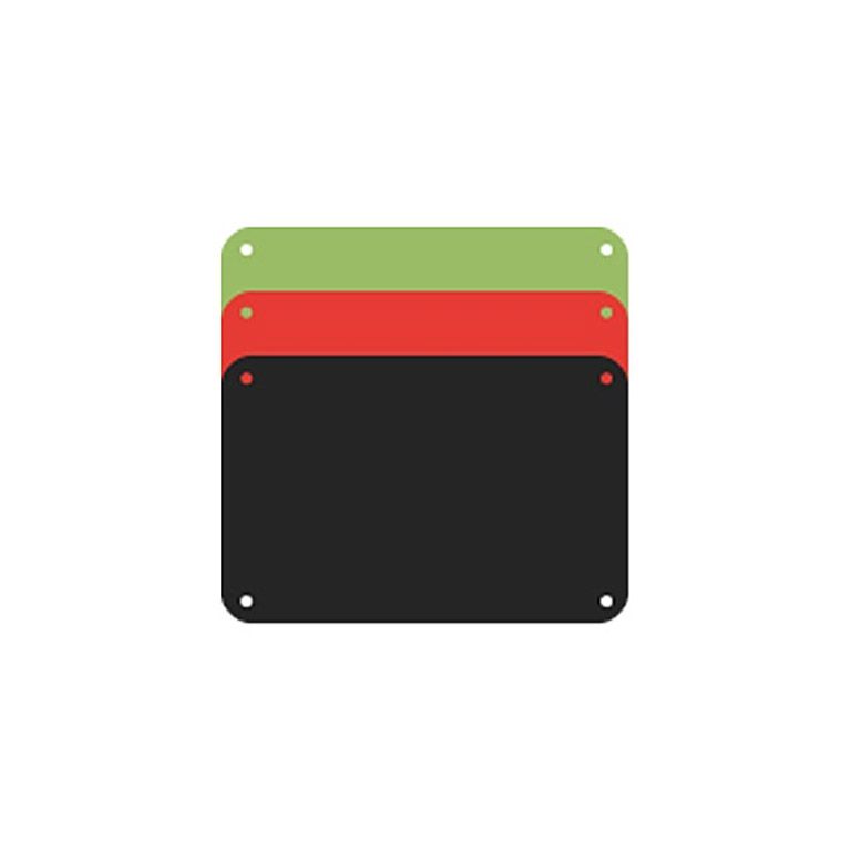 Profboard Snijplaat Rood, Groen en Zwart 24x34x0,1cm